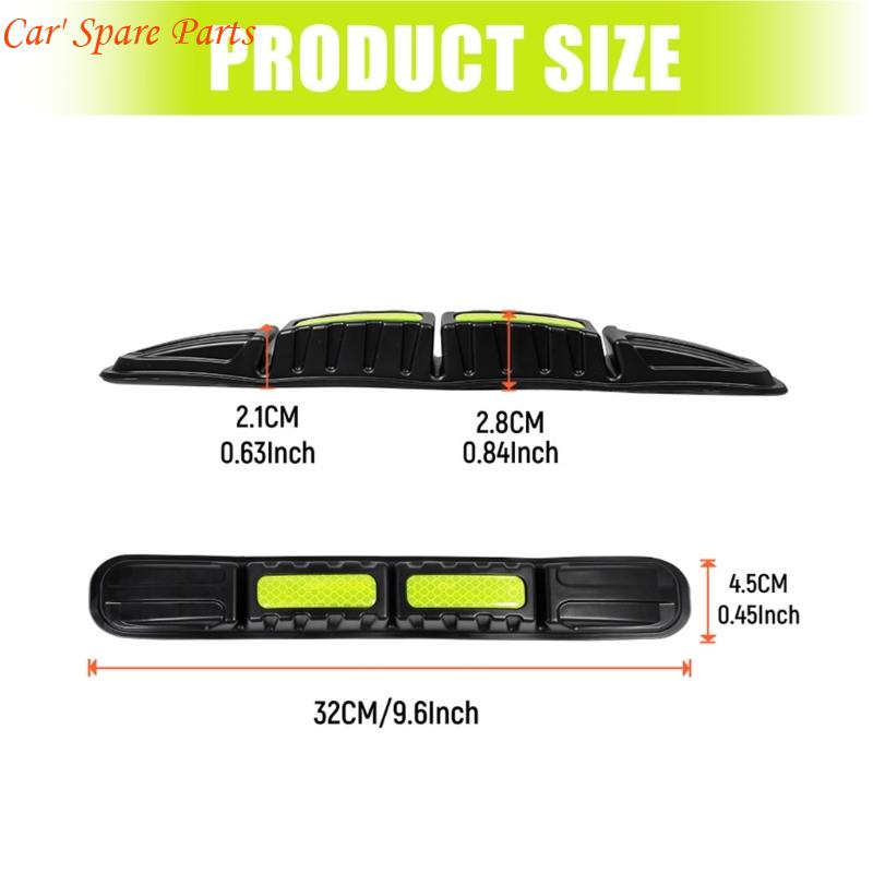 Y4UA 1 Pair Automotive Adhesive Reflective Bumper Guard Tape Anti Collision Strips