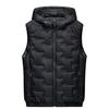 Мужской зимний жилет с подкладкой, однотонный утепленный теплый жилет без рукавов с капюшоном, повседневный ветрозащитный зимний жилет больших размеров для свиданий