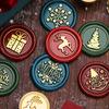2.5cm Christmas Series Wax Seal Stamps Vintage Merry Christmas Tree Snowflake Head DIY Festival Gift Wrapping Cards Scrapbooking