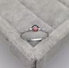 Rose Gold Purple Zircon Ring with Ruby Accent - Elegant Ladies' Fashion Jewelry