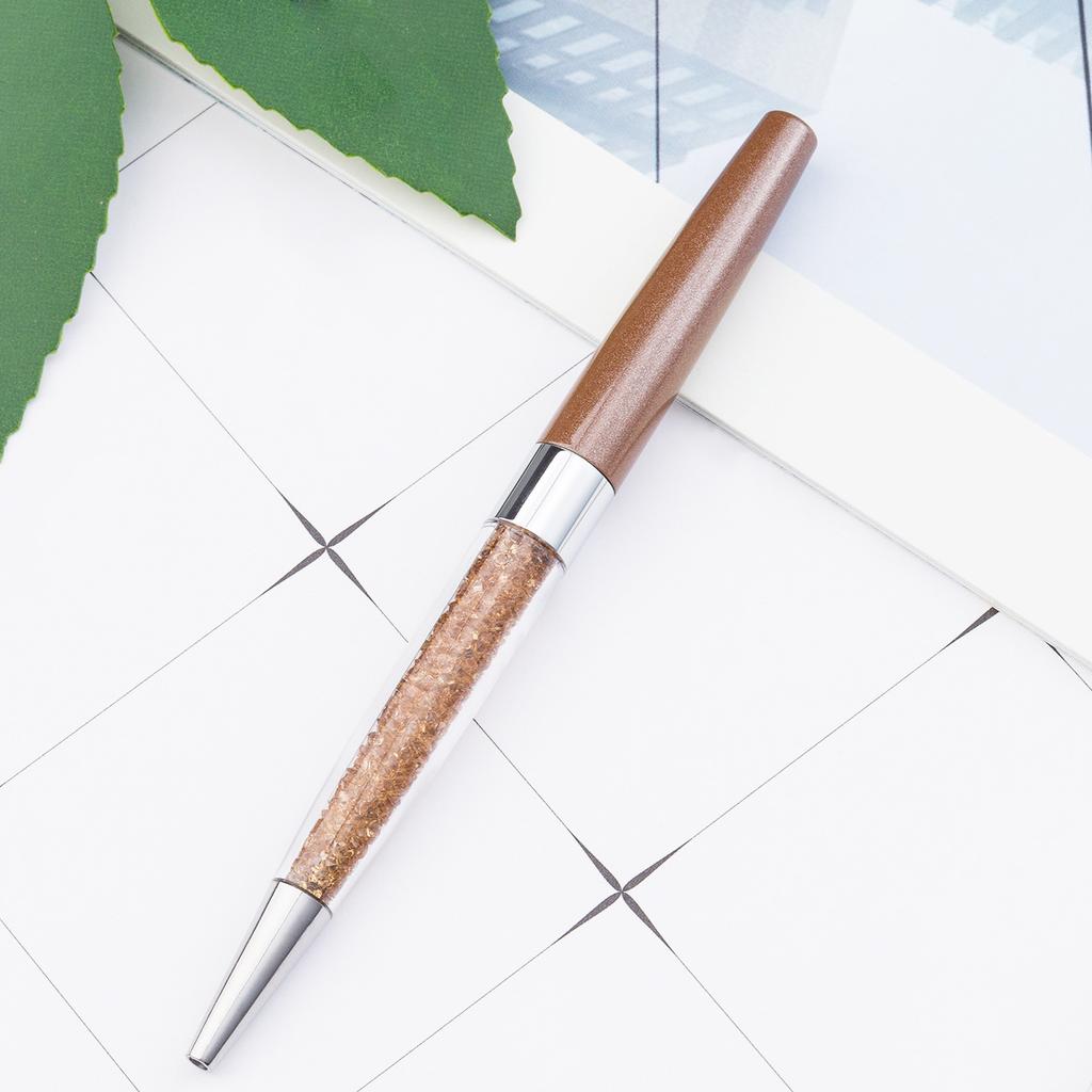 1 шт. креативная кристальная шариковая ручка канцелярские принадлежности для офиса и школы вращающийся металлический роскошный бренд высококачественный ролик розовое золото