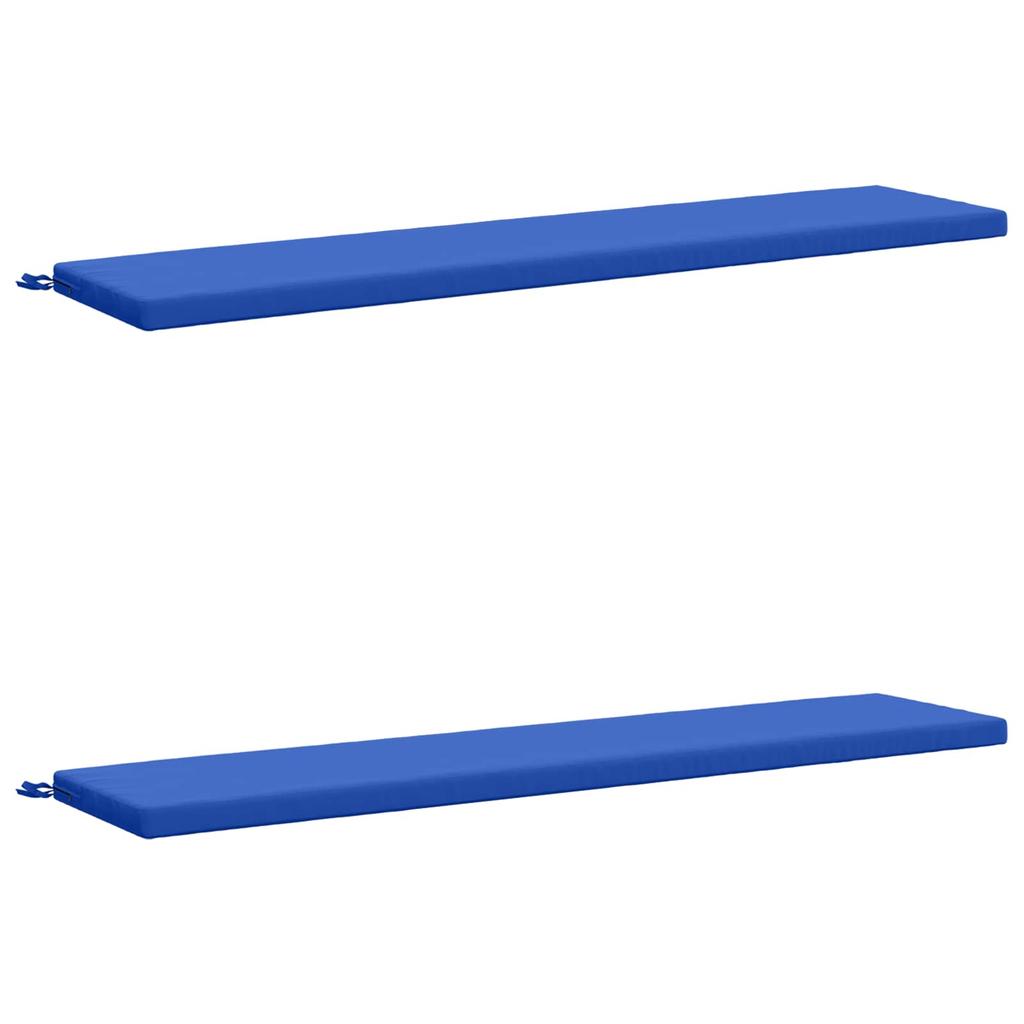 2 piece bench cushion set SOEST 100percent polyester royal blue