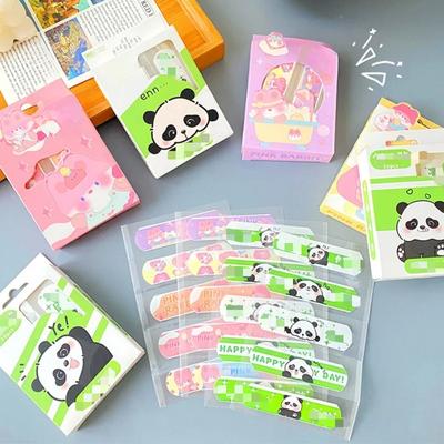 20 шт./кор. Kawaii Bands для детей, милый мультяшный экстренный кровоостанавливающий пластырь, водонепроницаемый дышащий пластырь, лейкопластырь