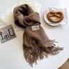 Luxury 2 Colours Cashmere Scarf Women Autumn Winter Shawl Pashmina Handkerchief Lady Pareo Soft Outdoor Windproof Travel Bufanda