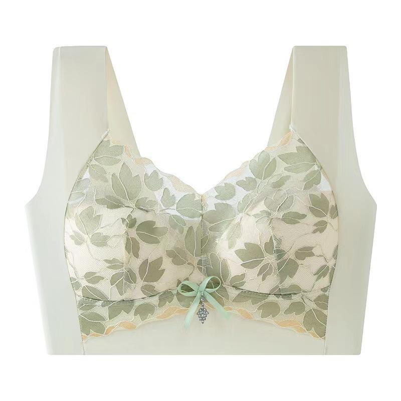 Женский бесшовный дышащий бюстгальтер пуш-ап, нижнее белье без косточек, беспроводное женское цельное белье, кружевной принт, бюстгальтеры без косточек