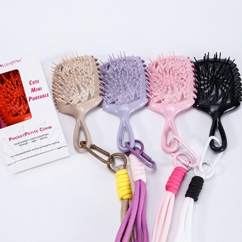 with Lanyard Scalp Massage Comb Mini Styling Comb Portable Hair Brush Hair Styling Tools