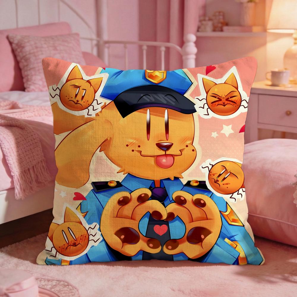 DDogmans Cute Cartoon Cushion Cover Premium Comfort Reversible Pillow Cove Two In One Design For Any Room Car Interior