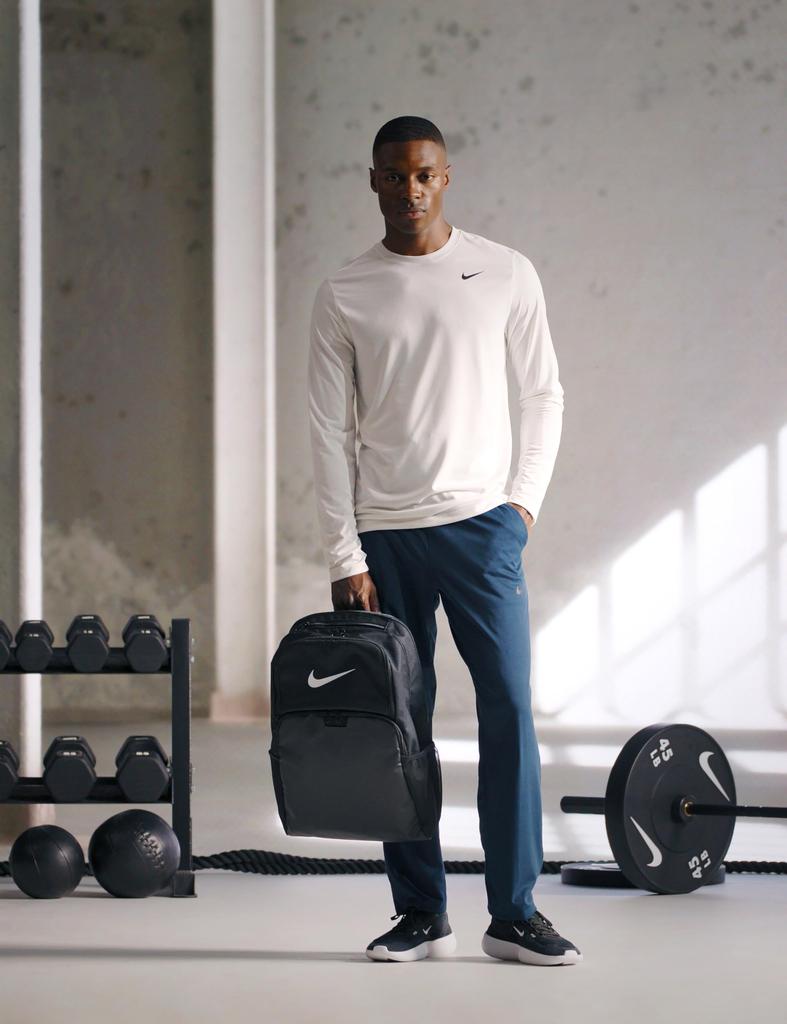 Nike Рюкзак Brasilia Training XL 9.5, Черный/Черный/Белый, Очень большой, Рюкзак.