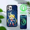 Cartoon F-Sailor M-Moons Phone Case For iPhone 14,16,15,13,17,12,Plus,Pro,Max Magnetic For Magsafe Frosted Cover