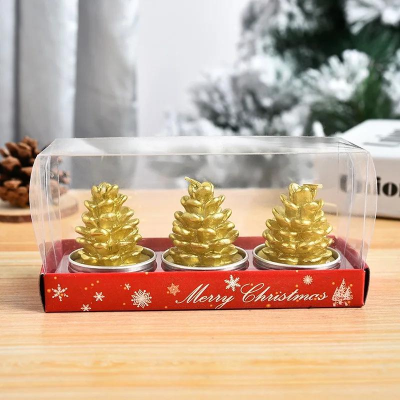 3pcs Creative Christmas Snowman Gingerbread Man Christmas Candle Aromatherapy Gift Set Home Decoration Handmade Birthday Gifts