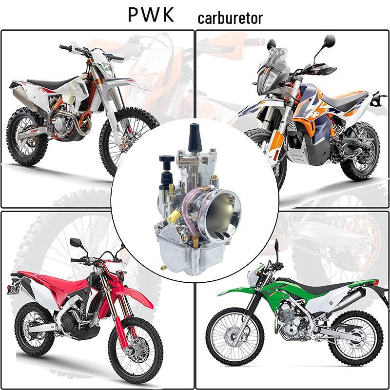 Electroplated White PWK Carburetor for Motorcycle ATV/UTV, Sizes 24-34mm, Racing Modified.