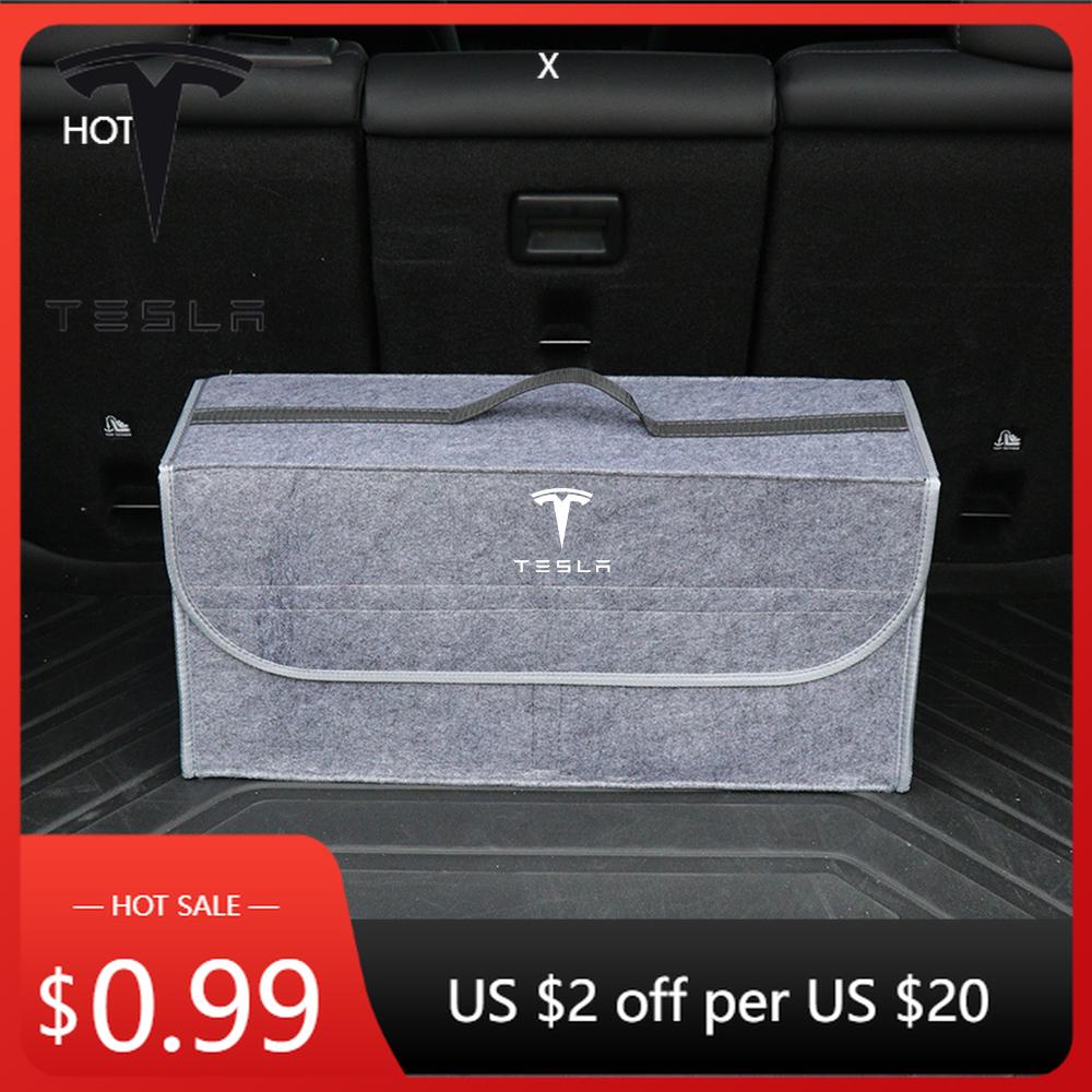 Автомобильная наклейка Tesla 1/2 шт. Автоаксессуары Сумки для хранения в багажнике Дорожный органайзер-коробка Для Tesla Model 3 Model Y S X 2017-2023 SpaceX