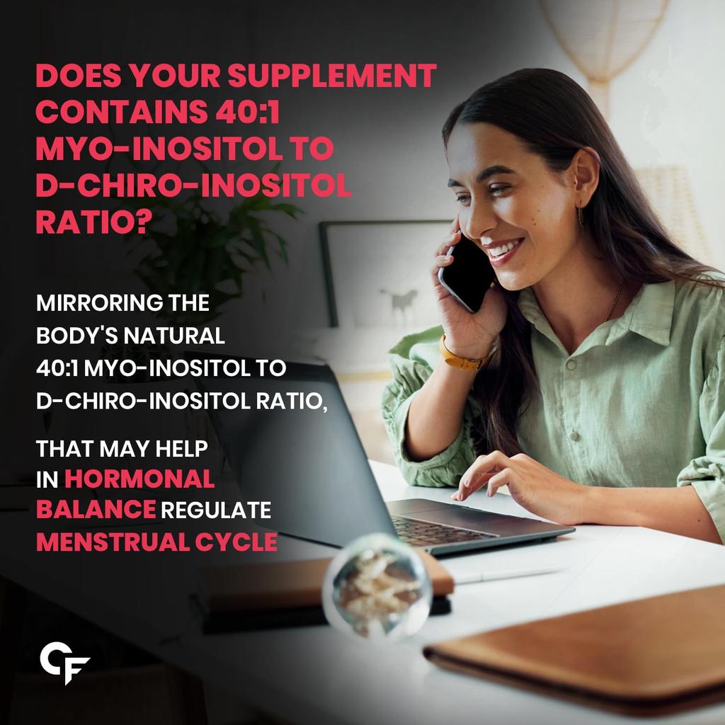 Carbamide Forte PCOS Supplement for Women 40:1 Myo D Chiro Inositol Orange Gummies 275g Pack