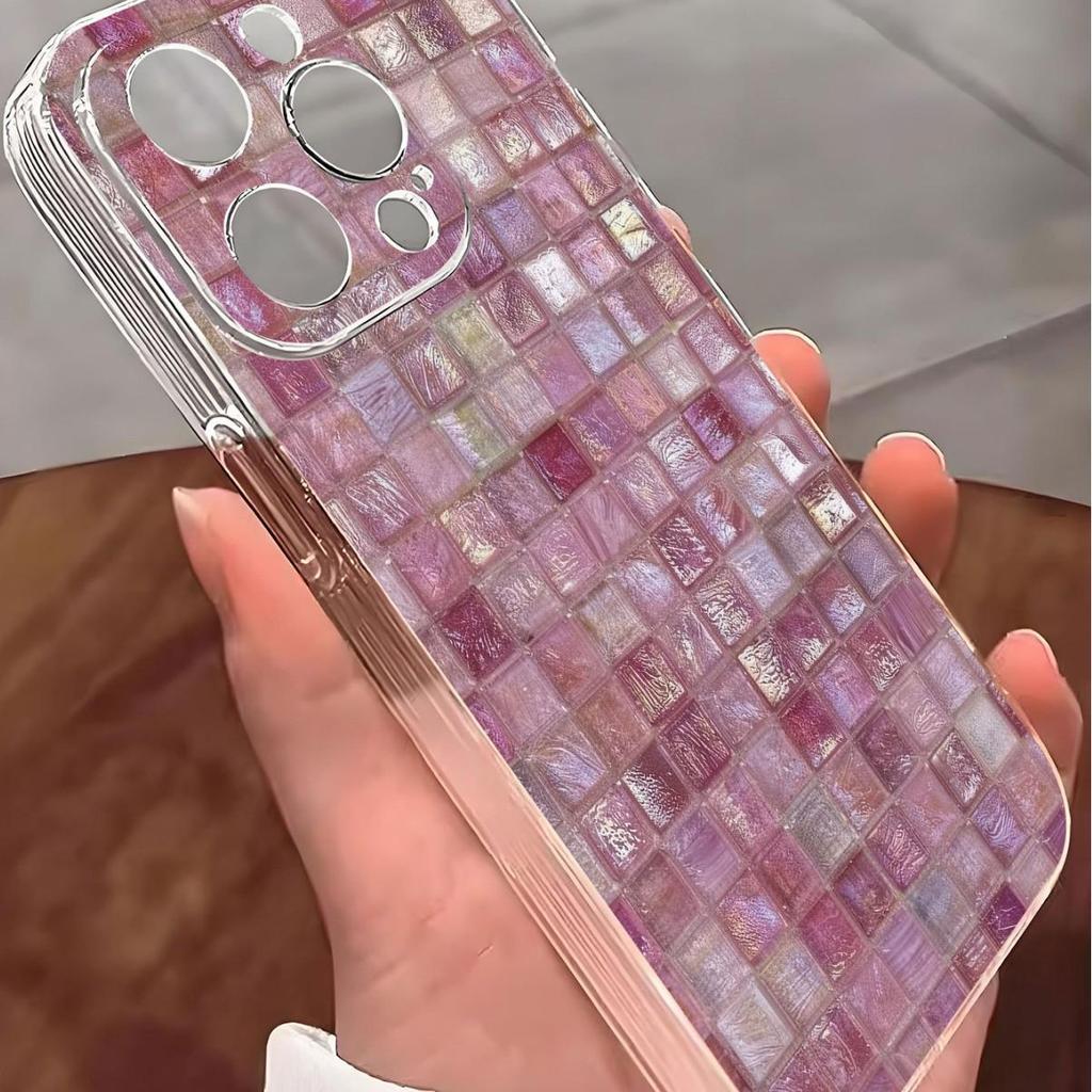 Прозрачный противоударный чехол с сеткой из страз для iPhone 14/15/16/17 Promax