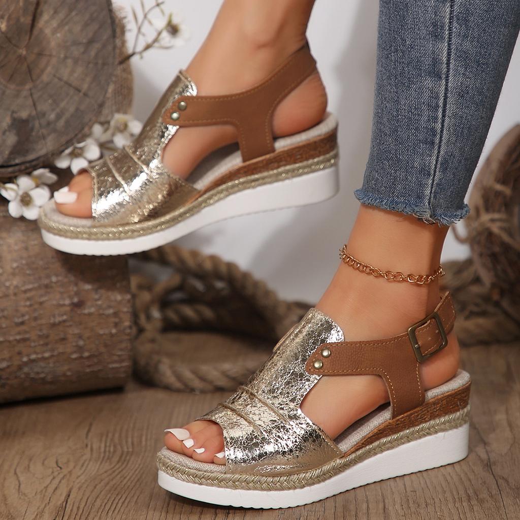 2024 Summer Women's Wedges Sandals Plus Size 43 Casual Fashion Platform Sandals with Heels Sandalias Mujer Ladies Roman Sandals