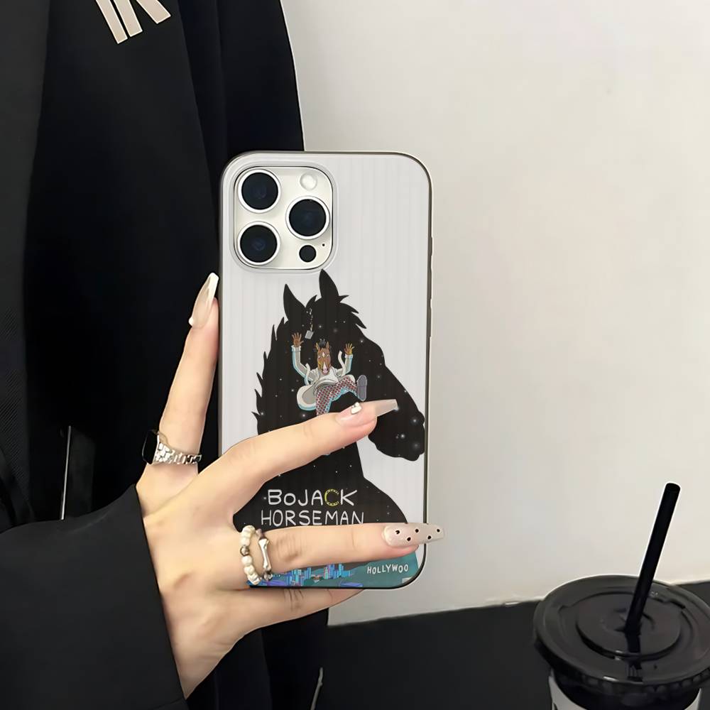 Классический чехол для телефона B-bojack H-horseman для iPhone 17 16 15 11 12 13 14 Pro Max Мягкий гофрированный силиконовый чехол