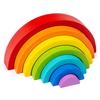 Arch Bridge Rainbow Stacking Building Block Kids Montessori Educational Games Color and Shape Cognitive Wooden Toys for Children