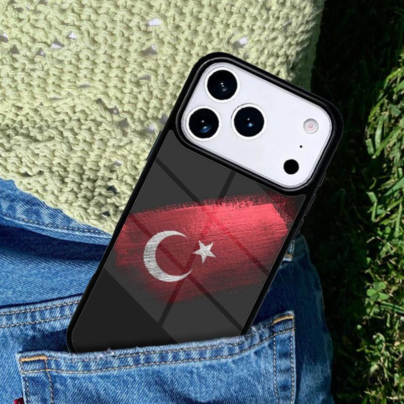 Турция турецкий флаг мягкий чехол для телефона для iPhone 17 AIR 16 Pro Max 15 14 Pro 11 12 13 противоударный силиконовый чехол