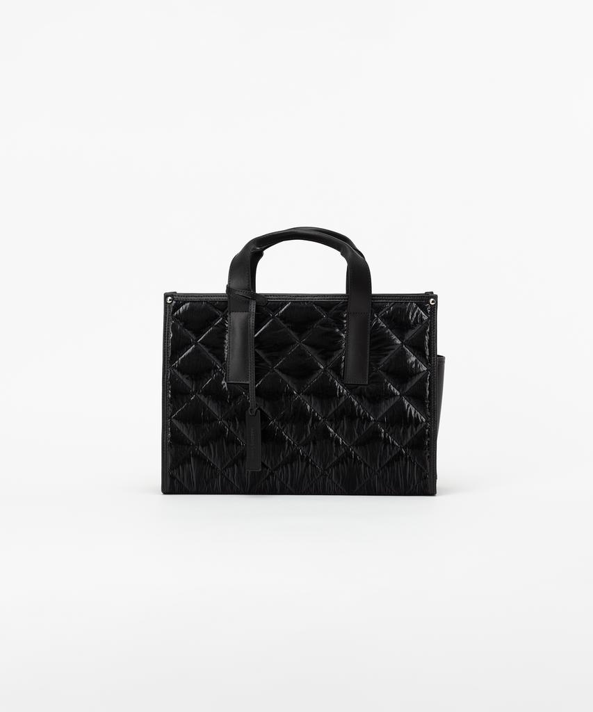 Jina In Ny Square Business Tote [Black Quilted Combo]