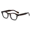 Retro Brand Design Luxury Round Frame Glasses Frame for Men Women Ultralight Acetate Alloy Anti Blue Light Eyeglasses