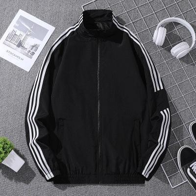 Men's Coat Tooling Men's Teen Sports Top Three Bar Jacket Men's Breathable and Wear-resistant Long Sleeves