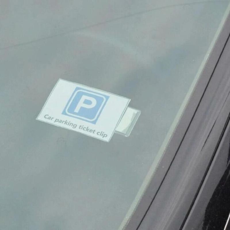 Прозрачные папки для билетов и счетов-фактур для автомобилей Лобовое стекло Окно Держатель для парковочных билетов Клип-держатель для избежания штрафов за парковку