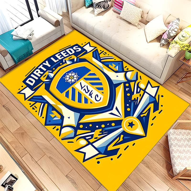 Leeds United Football Club (14) Rug Suitable For Living Rooms Bedrooms Computer Rooms Dining Areas And Placement Under Tables And Chairs Also An Ideal