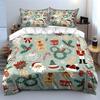 Christmas Holiday Pattern Set Bedding Duvet Cover Set Duvet Cover Pillowcases  (1*Duvet Cover 2*Pillowcases, without duvet insert)