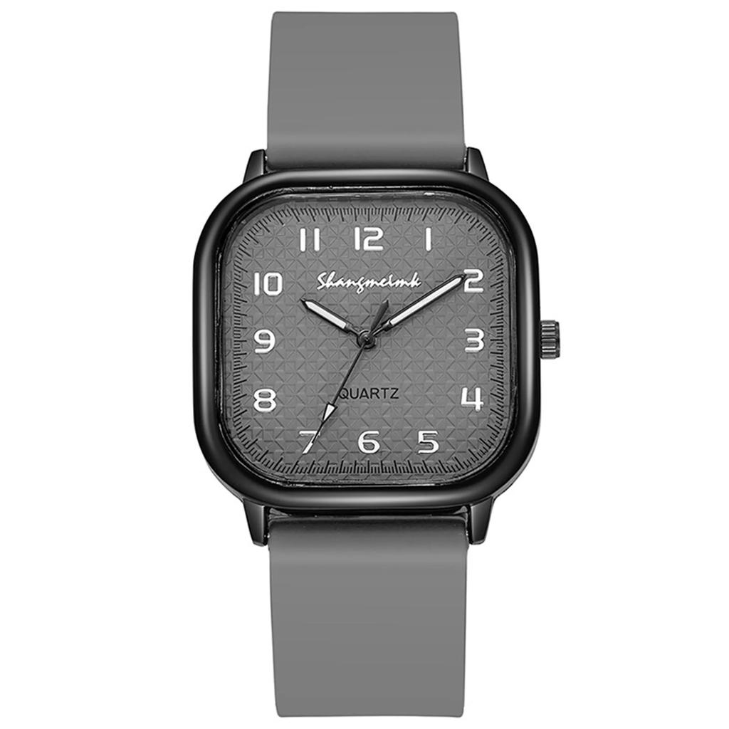 1 шт. - Модные женские часы с римским циферблатом, квадратные кварцевые часы, повседневные наручные часы с силиконовым ремешком