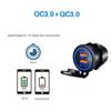 Быстрая зарядка 3.0 Dual USB Быстрое автомобильное зарядное устройство 12 В/24 В 3A QC3.0 Автомобильное зарядное устройство для лодки, мотоцикла и телефона Розетка с сенсорным переключателем Водонепроницаемая розетка