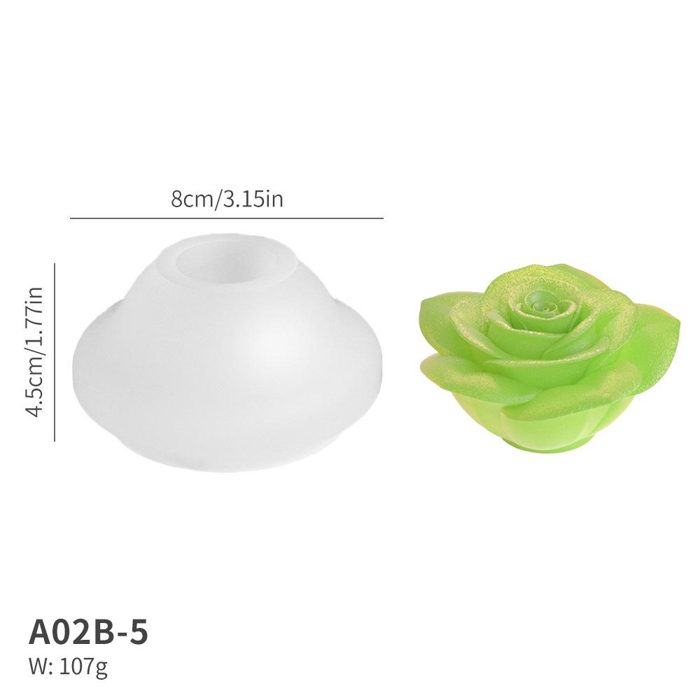 Силиконовая форма для свечи и мыла с ароматом лепестков розы 3D