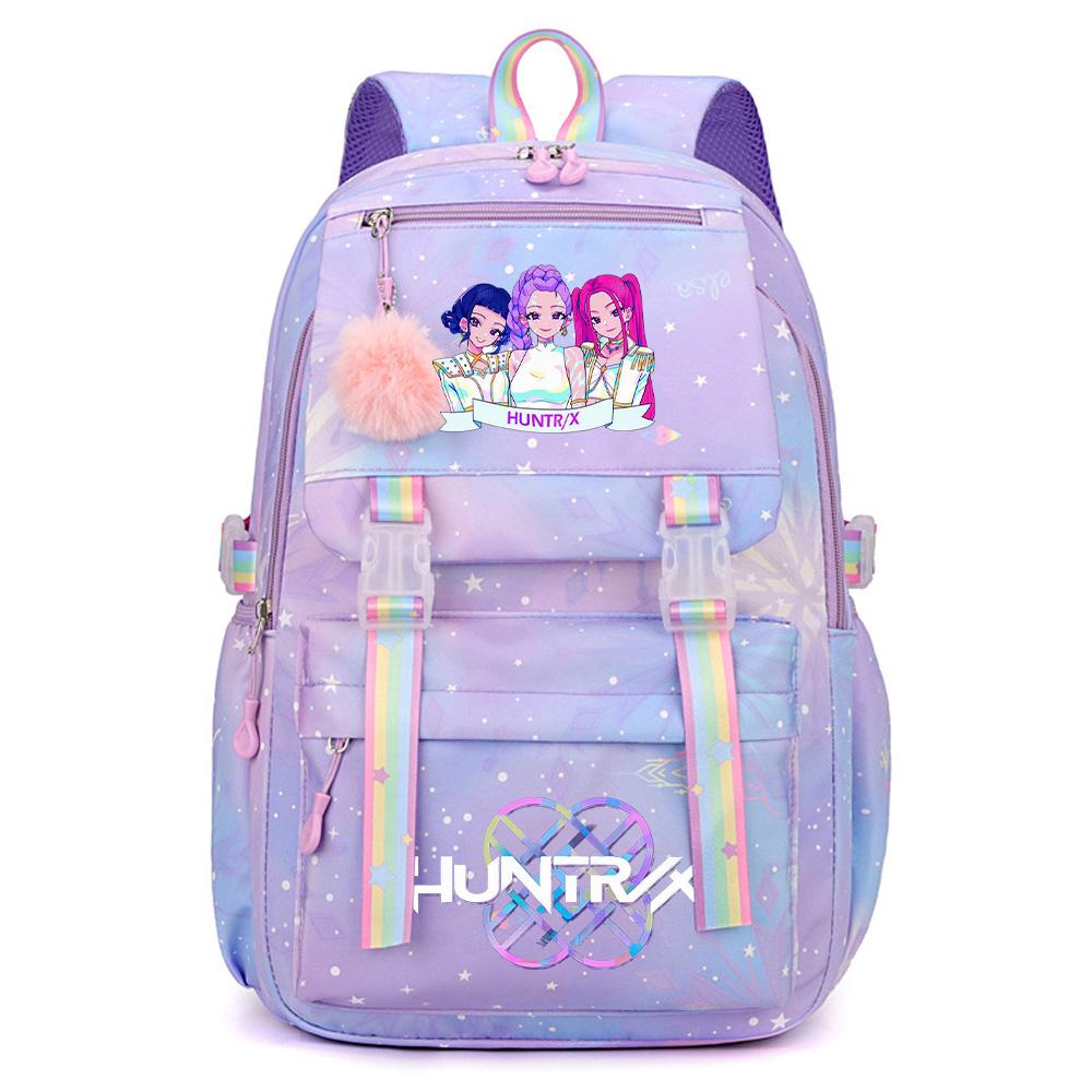 Anime K-Pop Demon Hunters Printed Large Capacity Waterproof Backpack Teenger Student Girl Boy Schoolbag Bookbag Women Waterproof Travel Bag Rucksak