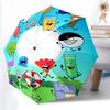 Inanimate Insanity Print Automatic Umbrella, 8 Rib Iron Frame, Plastic Handle, Suitable for Outdoor Travel &Daily , Ideal Gift
