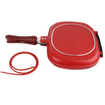 Двусторонняя сковорода бытовая антипригарная жарка рыбы нагревательная сковорода бездымная готовка блины