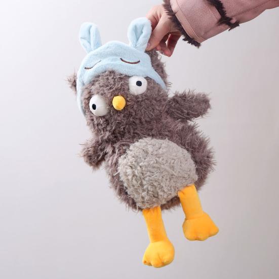 Owl Plush Pillow with Detachable Eye Masque Cute Owl Stuffed Animal Soft And Cuddly Owl Doll for Kids Home Decor Birthday Gifts