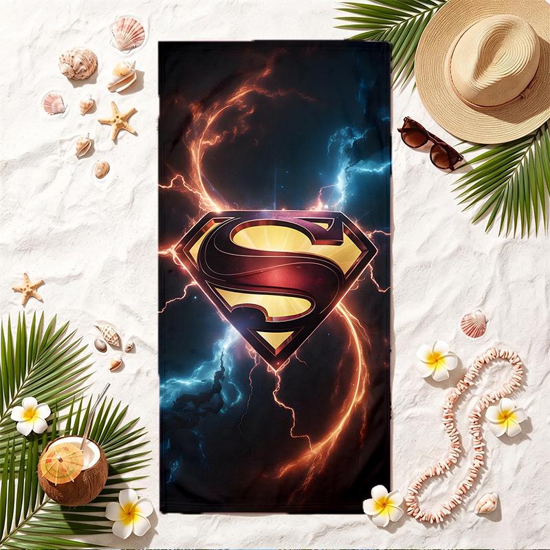 Superman Soft Beach Towel Stylish Beach Pool Towel for Summer Seaside Vacation Travel