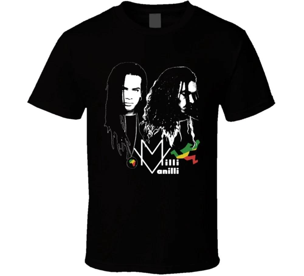 Milli Vanilli Поп-звезды Ретро Музыка Танцы Футболка Футболка