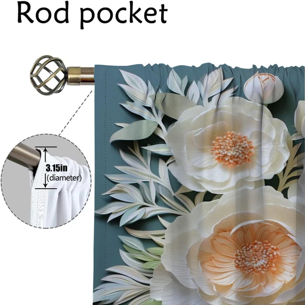 Шторы для гостиной Шторы для комнаты 2 панели 3D Цветочные украшения на Хэллоуин Шторы Жалюзи Домашний интерьер Шторы Перегородка