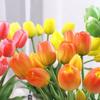 5 шт. тюльпанов искусственные цветы роскошный силиконовый настоящий букет тюльпанов для дома гостиная свадьба Decora flores artificiales