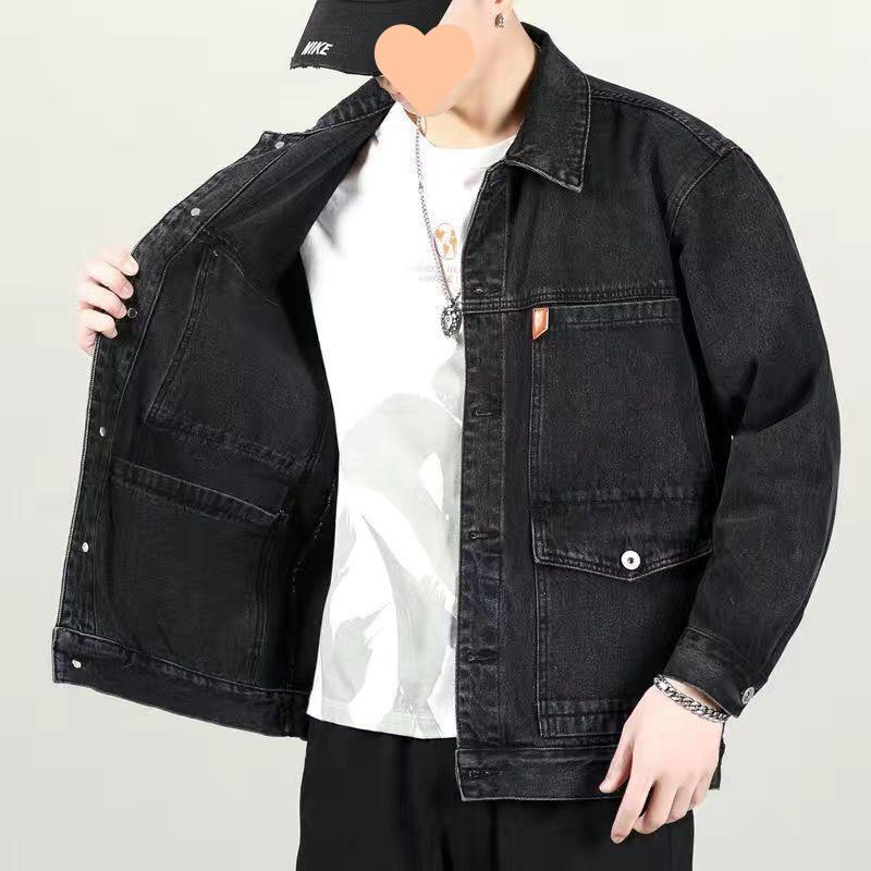 Men's Jacket Men's Fattened Plus Fat Jacket Student Loose Trend Large Size Men's Clothing