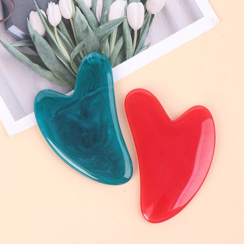 Массажная пластина для лица Гуаша, скребковая пластина для лица и тела