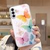Цветной стеклянный чехол для телефона с узором из бабочек, подходящий для Samsung Galaxy S26 S25 S24 S23 S22 S20 FE/Ultra/Plus, противоударный
