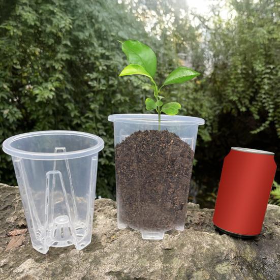 Прозрачный горшок для орхидей, горшок для растений с дренажными отверстиями, горшок для фаленопсиса с воздушной колонной, предотвращающий гниение корней, для маленьких комнатных растений, рассады