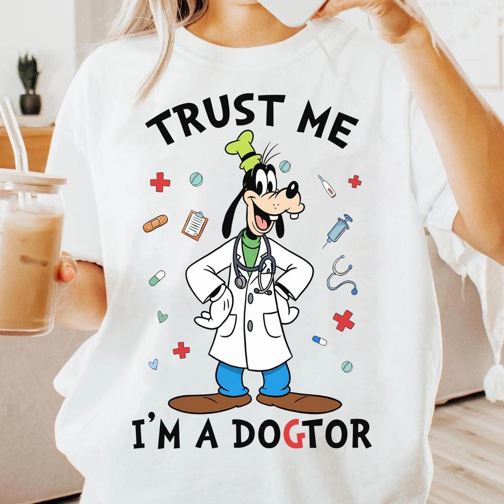 Disney Goofy Trust Me I'm A Dogtor Nurse Day Unisex Adult Kid Tee