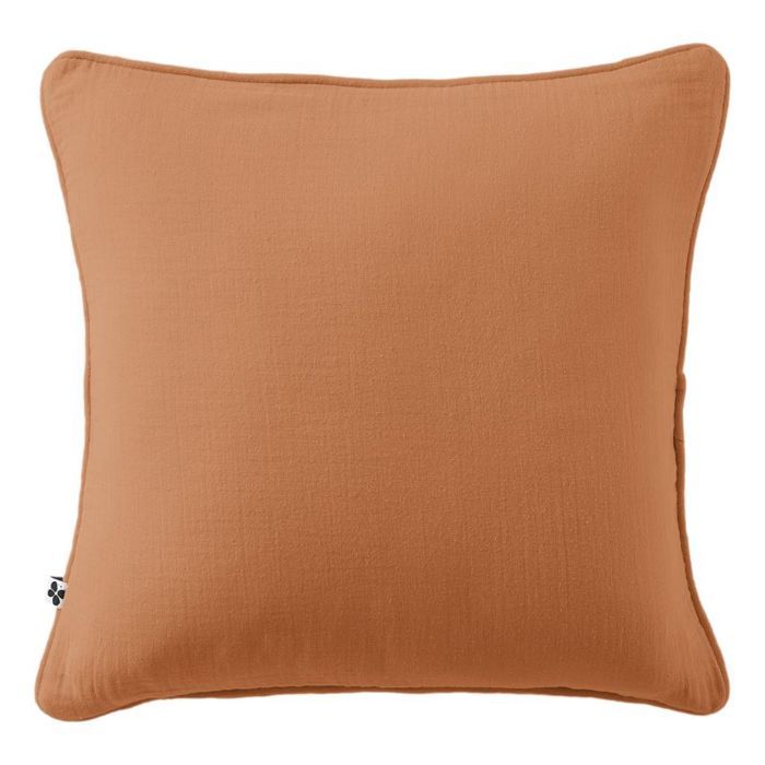 Coussin déhoussable avec passepoil "Gaïa" 45 x 45 cm "Gaze de Coton" l'Effet Papillon