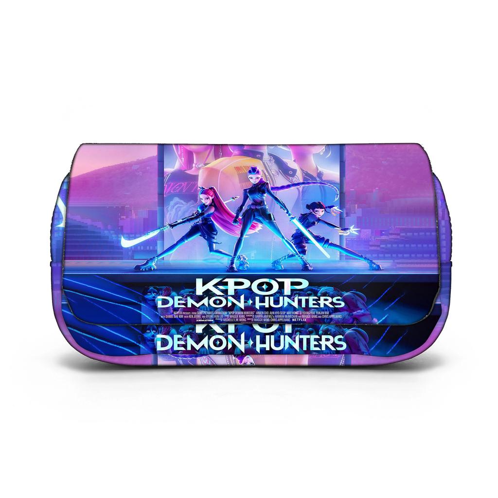 KPop DemonHunters полная версия студенческий пенал большой вместимости Demon Hunter Girls Group пенал сумка для канцелярских товаров CLE