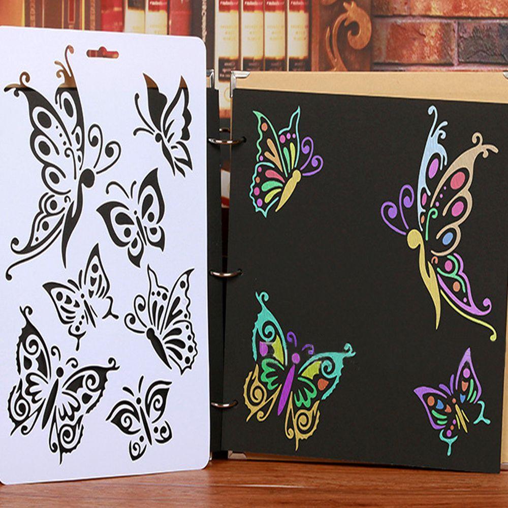 Walls Painting Embossing DIY Craft Tools Stamps Album Paper Cards Butterfly Stencils Scrapbooking