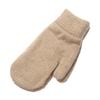 Women Girl Solid Color Soft All Fingers Double Layer Rabbit Hair Mittens Winter Gloves