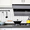 Waterproof Self Adhesive White Subway Kitchen Bathroom Wall Tiles 3D Tile Sticker Peel and Stick