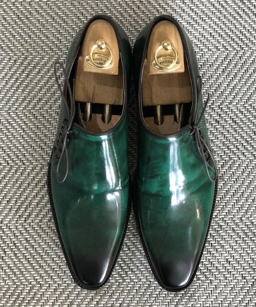 Joenshoe Camille Side Strap Whole Cut Green Adobang